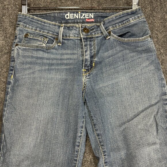 Denizen by Levis Jeans Womens 4 Medium Wash Cotton Stretch Cuffed Crop Pockets - Picture 3 of 9